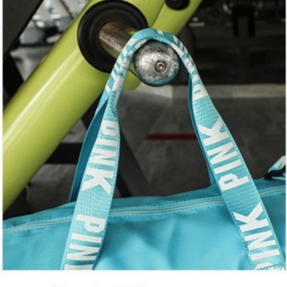 Victoria's Secret Pink Duffle Bag- Multi with Rose Gold Sequin Logo - Picture 3 of 5